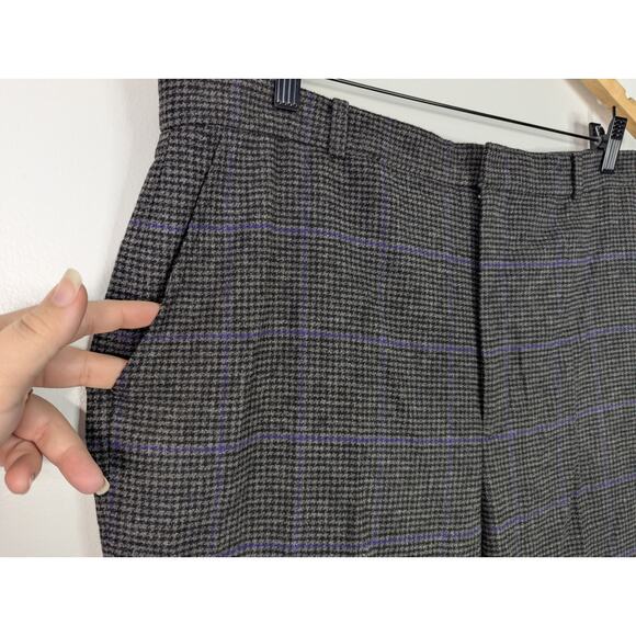 Lauren Ralph Lauren Wool Blend Window Pane Pattern High Rise Pant - Picture 4 of 8